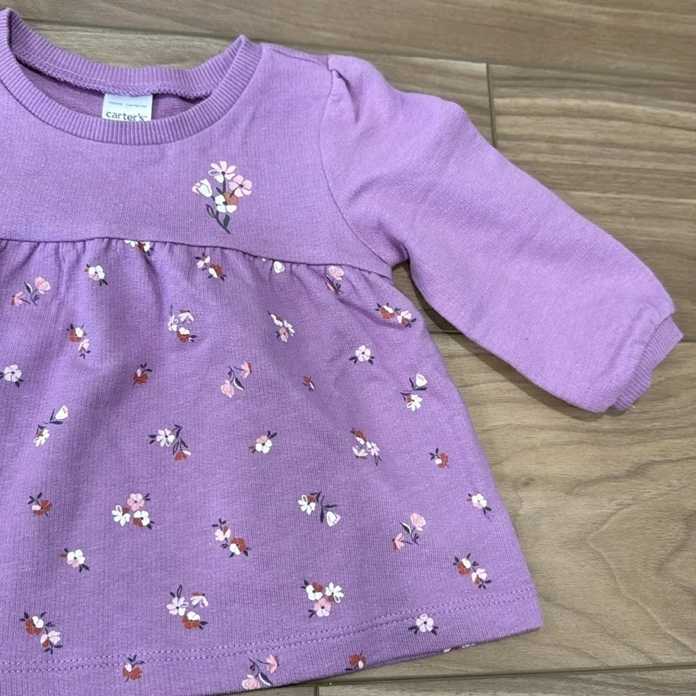 Floral long sleeve baby sweatshirt